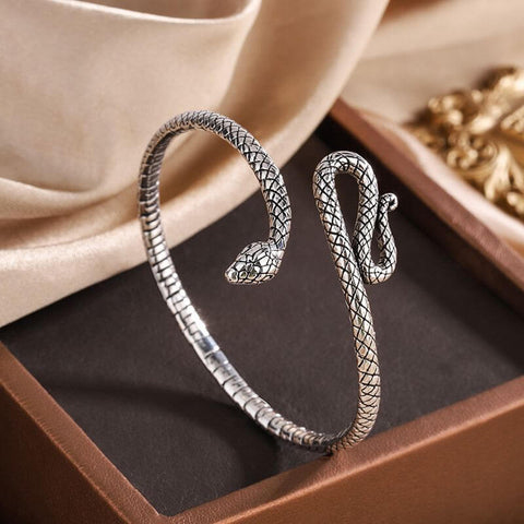 Bracelet serpent en argent raffiné
