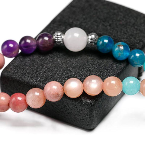 Vertus du Collier Mâlâ en apatite et rhodochrosite pour l’harmonie émotionnelle