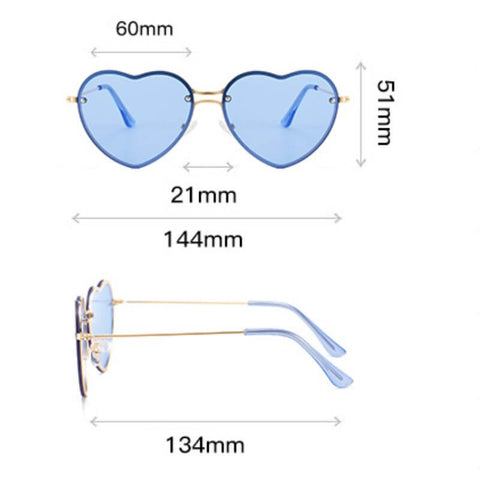 lunettes de soleil
élégantes en forme de coeur