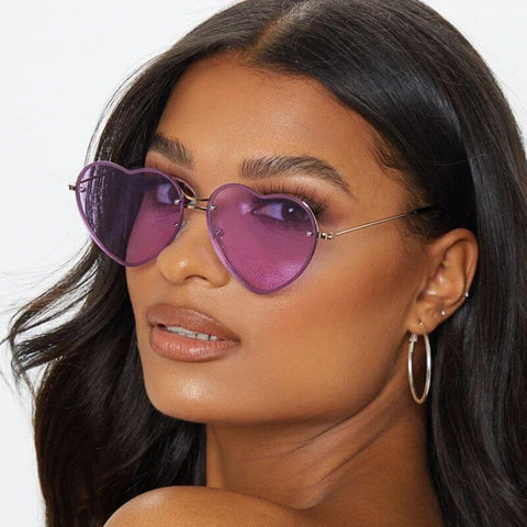 lunettes de soleil en forme de coeur